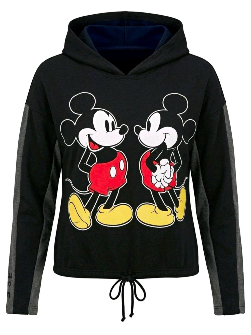 Kids Black Mickey Mouse Graphic Hoodie Pullover Size XXL (19)